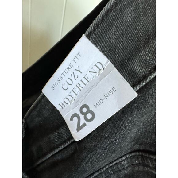 Lane Bryant Womens Jeans Sz 28 Signature Fit Boyfriend Cozy Jogger Black‎ Wash - Picture 8 of 9